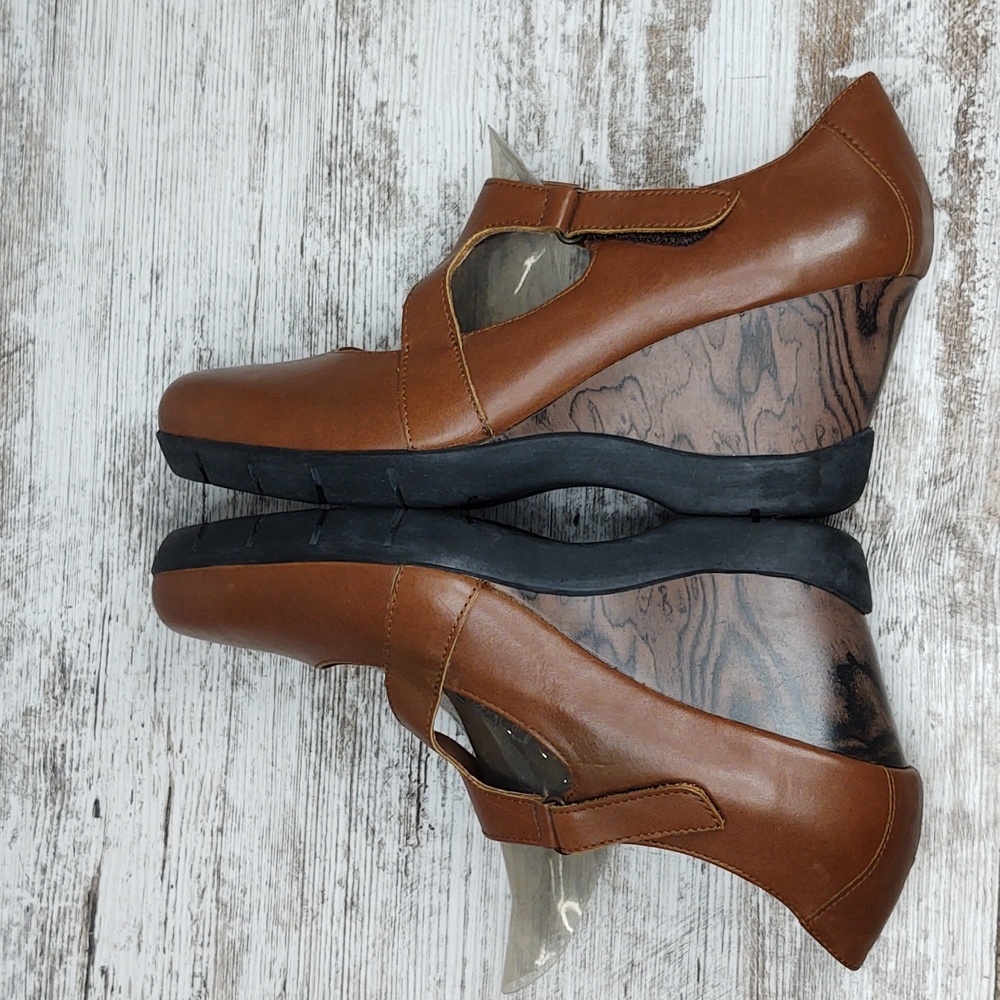 🟥Sz 41 NWOT Sanita Matilda Mary Jane Leather Wedge - Picture 10 of 16
